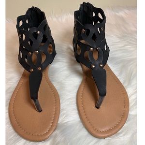 Gladiator Laced Back Zipped Sandal